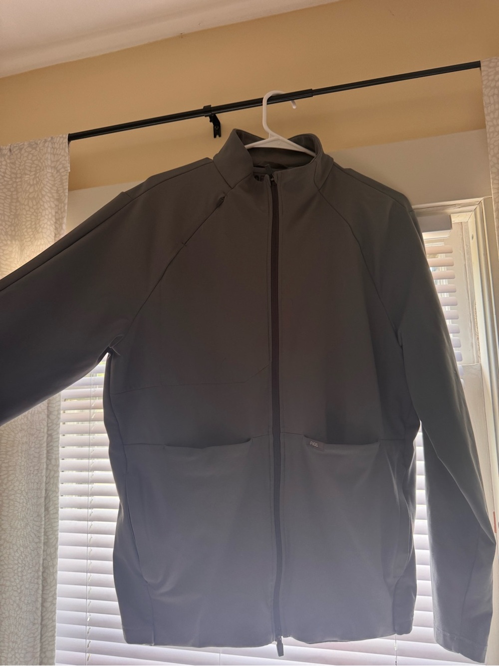 Men's Grey Figs Scrub Jacket